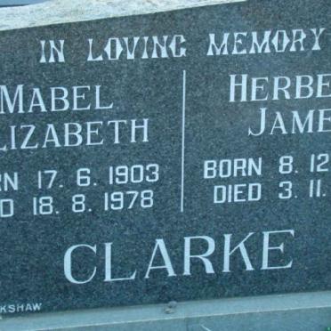 CLARKE Herbert James 1904-1995 &amp; Mabel Elizabeth 1903-1978