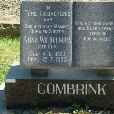 COMBRINK Anna Wilhelmina nee ELS 1923-1995