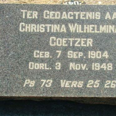 COETZER Christina Wilhelmina 1904-1948