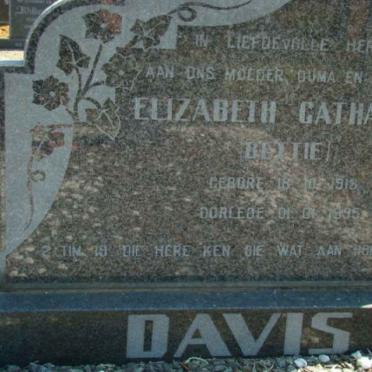 DAVIS Elizabeth Catharina 1913-1995