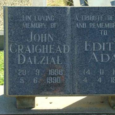 DALZIAL John Craighead 1898-1990 &amp; Edna Ada 1901-1987