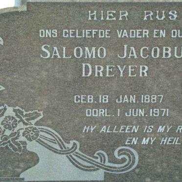 DREYER Salomo Jacobus 1887-1971