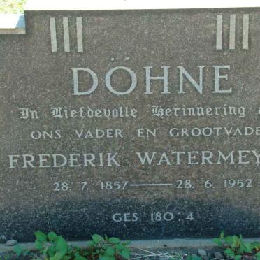 DOHNE Frederik Watermeyer 1857-1952