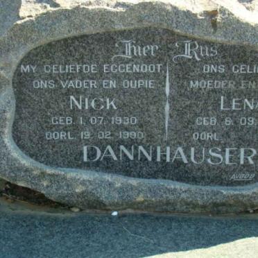 DANNHAUSER Nick 1930-1990 &amp; Lena 1934-