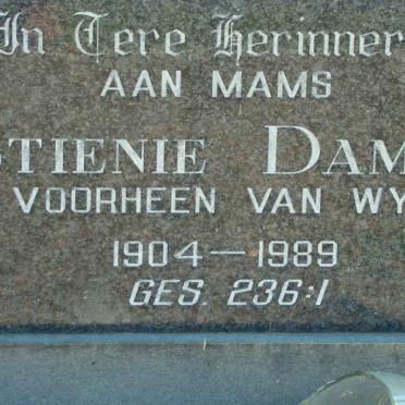 DAMES Stienie formerly VAN WYK 1904-1989