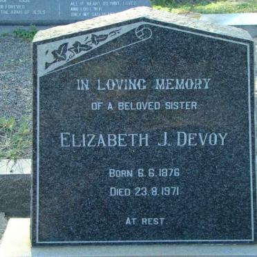 DEVOY Elizabeth J. 1876-1971