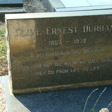DURHAM Clive Ernest 1957-1972