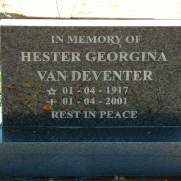 DEVENTER Hester Georgina, van 1917-2001