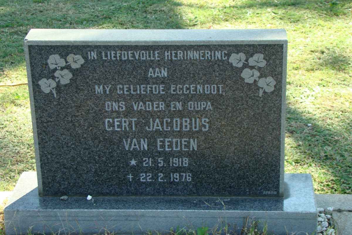 EEDEN Gert Jacobus, van 1918-1976