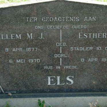 ELS Willem M.J. 1877-1970 &amp; Esther L.W. STADLER 1879-1963