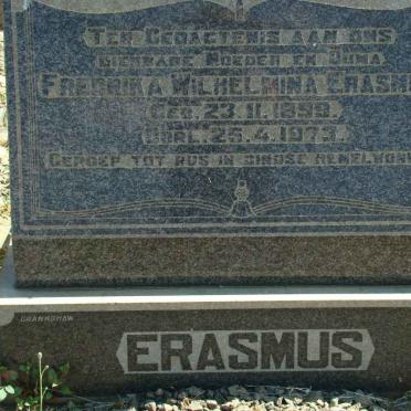 ERASMUS Fredrika Wilhelmina 1899-1973