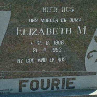 FOURIE Elizabeth M. 1906-1993