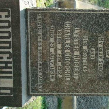 GOODCHILD Lyster Robert Charles 1912-1934