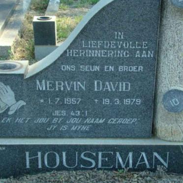 HOUSEMAN Mervin David 1957-1979