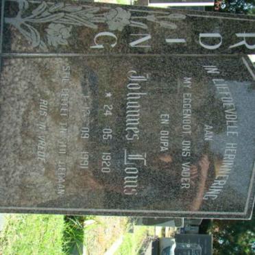 HARDING Johannes Louis 1920-1991