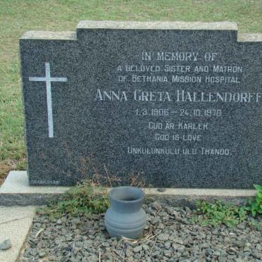 HALLENDORFF Anna Greta 1906-1970