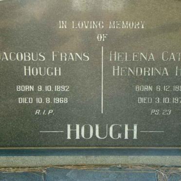 HOUGH Jacobus Frans 1892-1968 &amp; Helena Catorina Hendrina 1892-1971