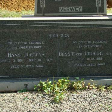 HATTINGH Hans Jurgens 1901-1974 &amp; Bessie JOUBERT 1904-1969