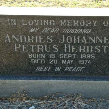 HERBST Andries Johannes Petrus 1895-1974