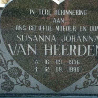 HEERDEN Susanna Johanna, van 1936-1996
