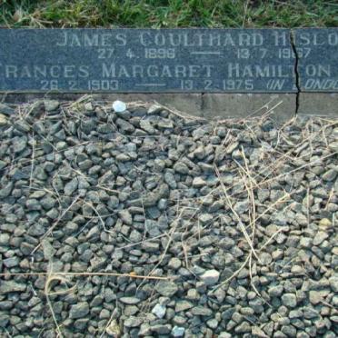 HISLOP James Coulthard 1898-1967 &amp; Frances Margaret Hamilton 1903-1975