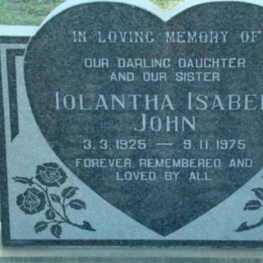 JOHN Iolantha Isabel 1925-1975