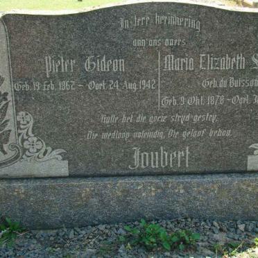 JOUBERT Pieter Gideon 1862-1942 &amp; Maria Elizabeth Susanna DU BUISSON 1878-1936
