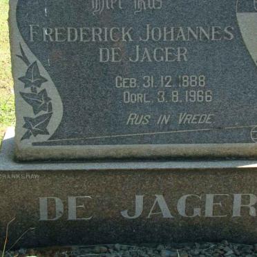 JAGER Frederick Johannes, de 1888-1966