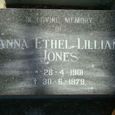 JONES Anna Ethel Lillian 1901-1979