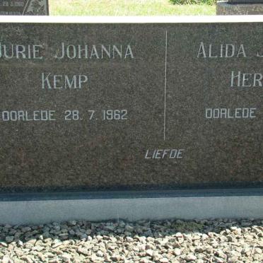 KEMP Jurie Johanna -1962 :: HERBST Alida Johanna -1969