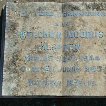 KLOPPER Melchior Jacobus 1944-1945