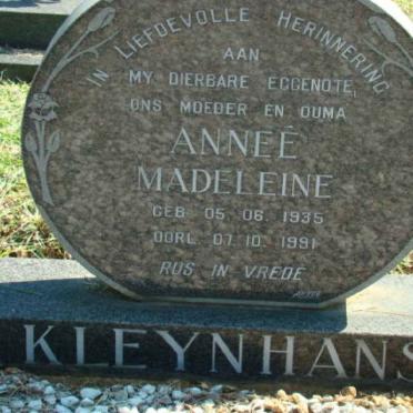 KLEYNHANS Annee Madeleine 1935-1991