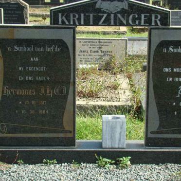 KRITZINGER Hermanus J.H.C.I. 1917-1984 &amp; Anna 1918-2006