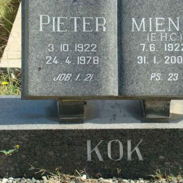 KOK Pieter 1922-1978 &amp; E.H.C. 1922-2004