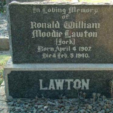 LAWTON Ronald William Moodie 1907-1940
