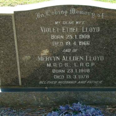 LLOYD Mervy Allden 1908-1976 &amp; Violet Ethel 1909-1966