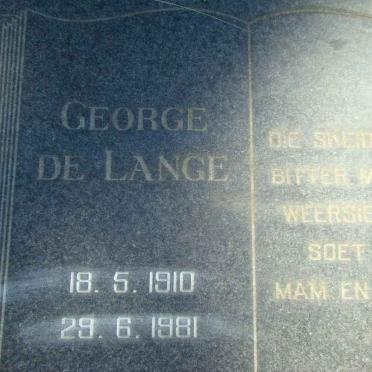 LANGE George, de 1910-1981
