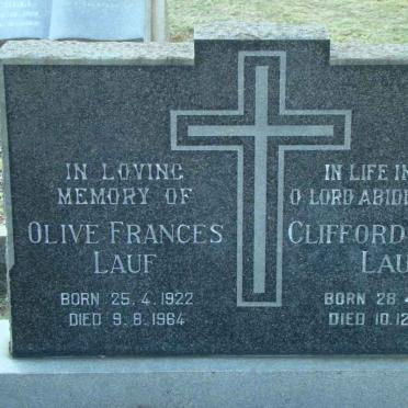 LAUF Clifford Leslie 1916-1976 &amp; Olive Frances 1922-1964