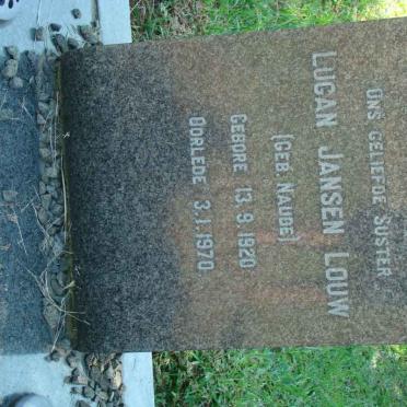 LOUW Lugan Jansen nee NAUDE 1920-1970