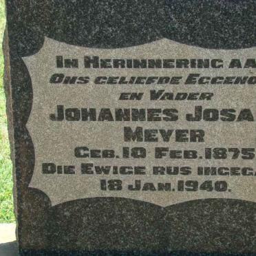 MEYER Johannes Josias 1875-1940