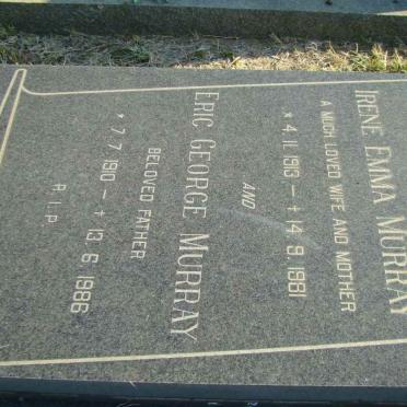 MURRAY Eric George 1910-1986 &amp; Irene Emma 1913-1981
