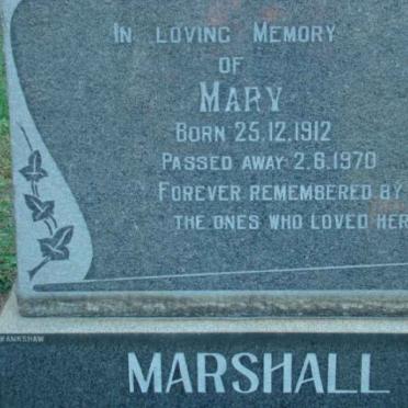 MARSHALL Mary 1912-1970