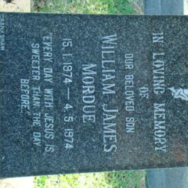 MORDUE William James 1974-1974