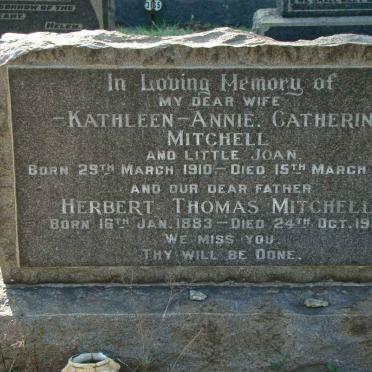 MITCHELL Herbert Thomas 1883-1955 &amp; Kathleen Annie Catherine 1910-1942