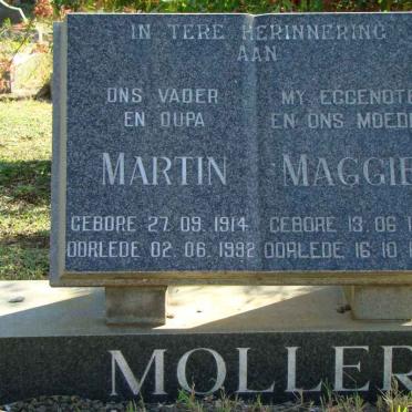 MOLLER Martin 1914-1992 &amp; Maggie 1916-1986