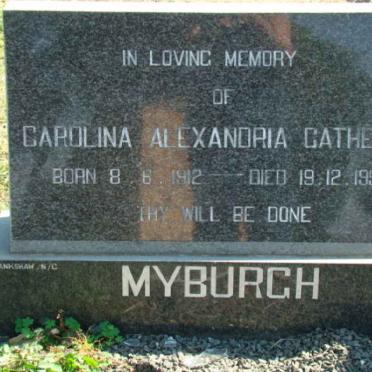 MYBURGH Carolina Alexandria Catherine 1912-1996