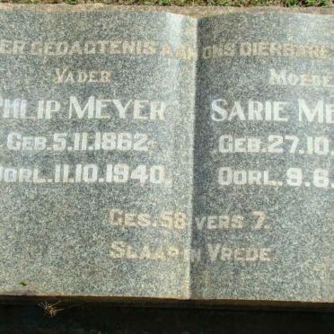 MEYER Phlip 1862-1940 &amp; Sarie 1870-1949