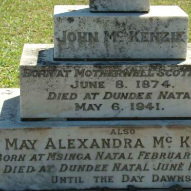 McKENZIE John 1874-1941 &amp; May Alexandra 1874-1957