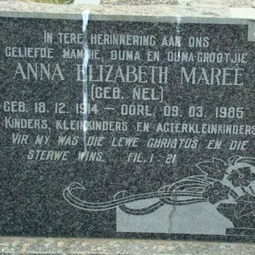 MAREE Anna Elizabeth nee NEL 1914-1985