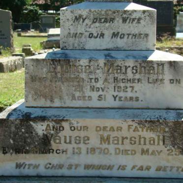 MARSHALL Vause 1870-194? &amp; Louise -1927